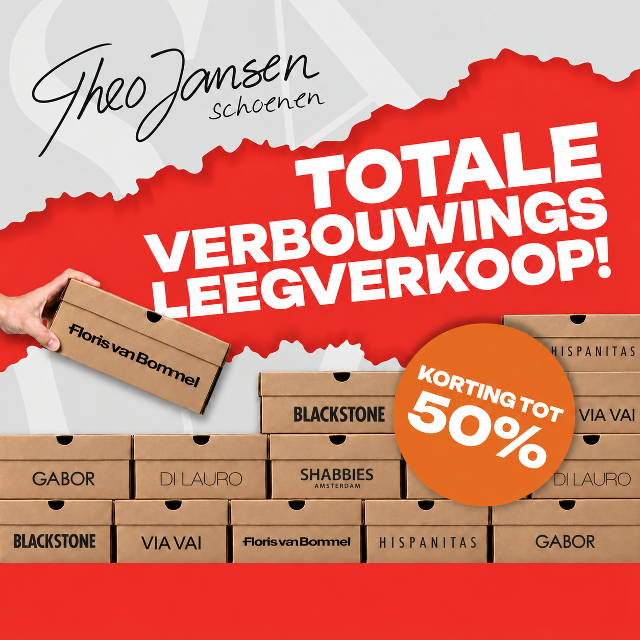 Verbouwingsleegverkoop! Korting tot 50%!