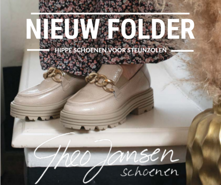Voorjaarsfolder met hippe schoenen voor steunzolen