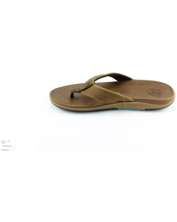 Reef Leather offshore slippers donkerbruin