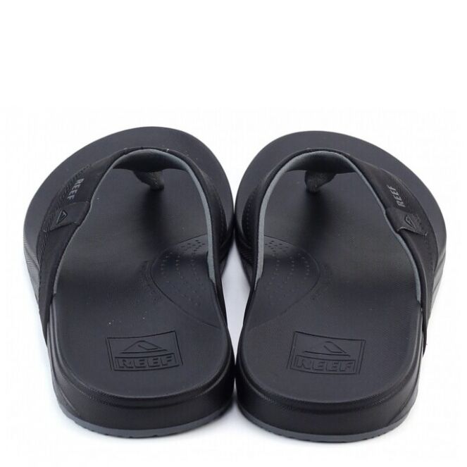 Reef Cushion Spring zwart heren slippers Theo Jansen Schoenen