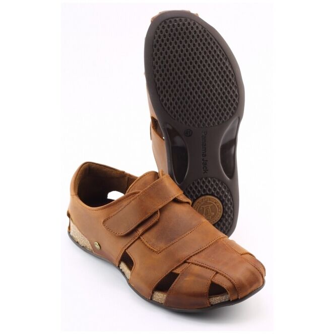 zege zak Millimeter Panama Jack fletcher basics c5 bruin heren sandalen | Theo Jansen Schoenen