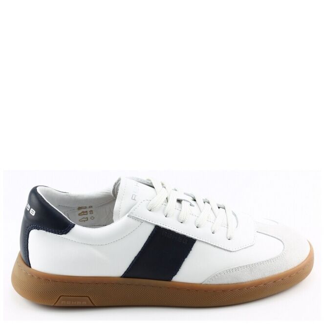 Rehab Rehab zack leather Wit 0781 withe blue Rehab zack leather wit heren sneakers | Theo Jansen Schoenen