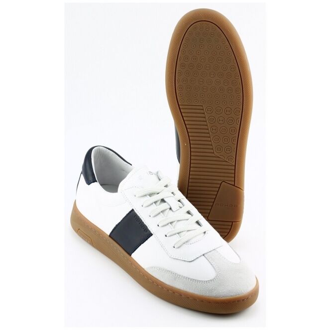 Rehab Rehab zack leather Wit 0781 withe blue Rehab zack leather wit heren sneakers | Theo Jansen Schoenen