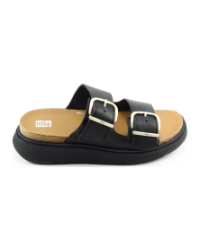 FitFlop TM Gen FF Buckle Two-Bar Slides he8 ZWART