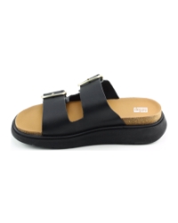 FitFlop TM Gen FF Buckle Two-Bar Slides he8 ZWART