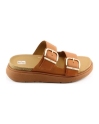 FitFlop TM Gen FF Buckle Two-Bar Slides he8 cognac