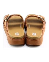 FitFlop TM Gen FF Buckle Two-Bar Slides he8 cognac