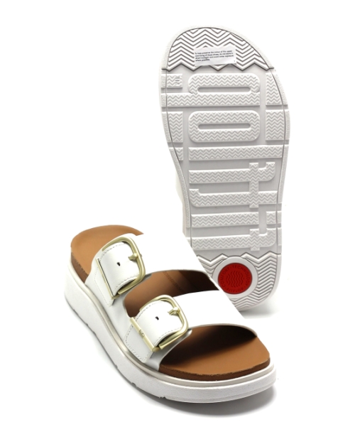 FitFlop TM Gen FF Buckle Two-Bar Slides he8 WIT