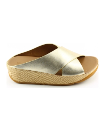FitFlop TM lulu luc graphic weave slippers goud
