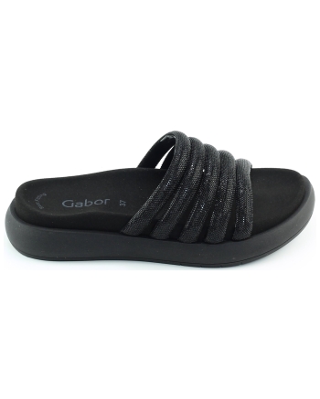 Gabor 83.752.87 slippers zwart combinatie
