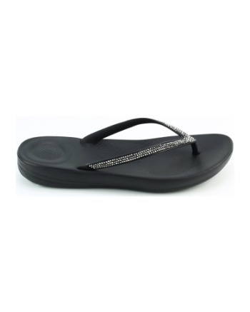 FitFlop TM R08 Iqushion Sparkle TPU slippers zwart