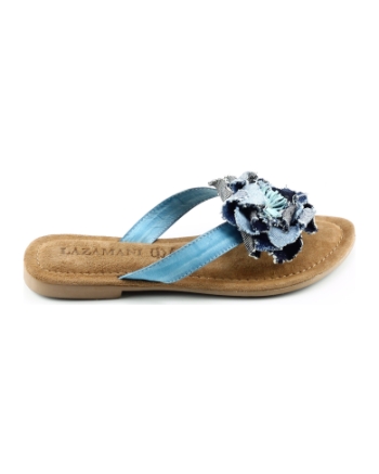 Lazamani jeans multi slipper slippers blauw