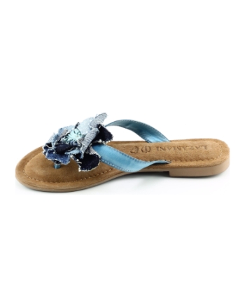 Lazamani jeans multi slipper slippers blauw