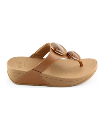 FitFlop TM A4P lulu marbles stone slippers cognac