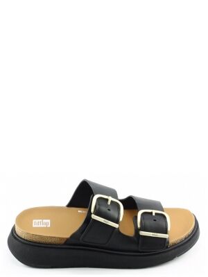 FitFlop TM FitFlop TM Gen FF Buckle Two-Bar Slides he8 Zwart FitFlop TM FitFlop TM Gen FF Buckle Two-Bar Slides he8 Zwart