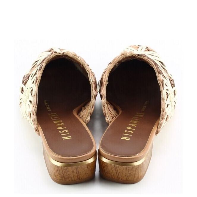 Hispanitas Hispanitas 264840 Bruin garden natural Hispanitas 264840 bruin dames slippers | Theo Jansen Schoenen