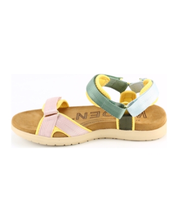 Woden line lite sandalen groen combinatie