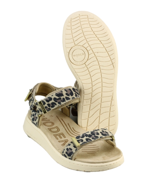 Woden line suede BEIGE MULTI