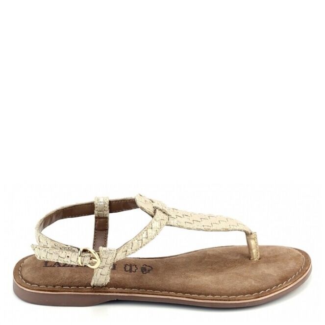 lanthaan Dollar Flitsend Lazamani 75615 goud dames sandalen | Theo Jansen Schoenen