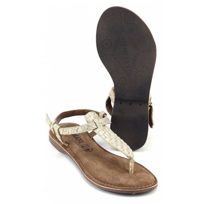 lanthaan Dollar Flitsend Lazamani 75615 goud dames sandalen | Theo Jansen Schoenen