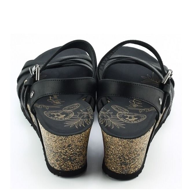 Panama Jack Panama Jack Vera basics b1 Zwart negro black Panama Jack Vera basics b1 zwart dames sandalen | Theo Jansen Schoenen