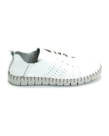 Cypres Zels veterschoenen wit