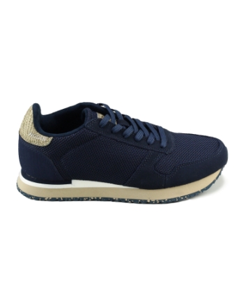 Woden ydun icon sneakers donkerblauw