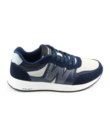 Woden Rigmore reflective sneakers donkerblauw