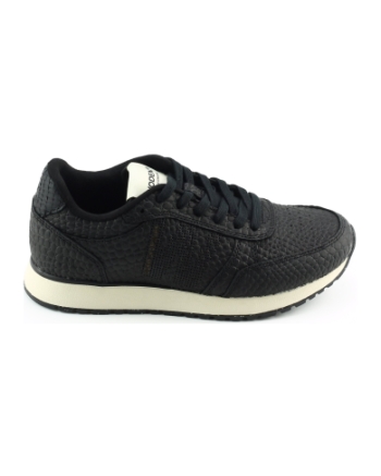 Woden ronja croco sneakers zwart