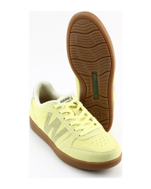 Woden bjork suede Geel