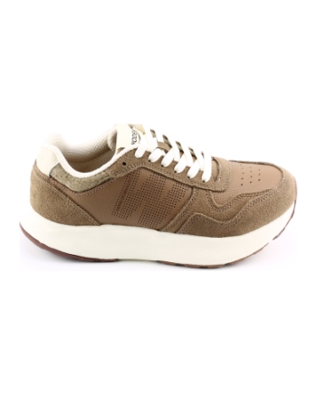 Woden mathilde runner leather sneakers bruin
