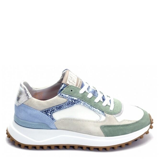 rundvlees Aan het water Ik denk dat ik ziek ben Floris van Bommel SFW-10099 groen dames sneakers | Theo Jansen Schoenen