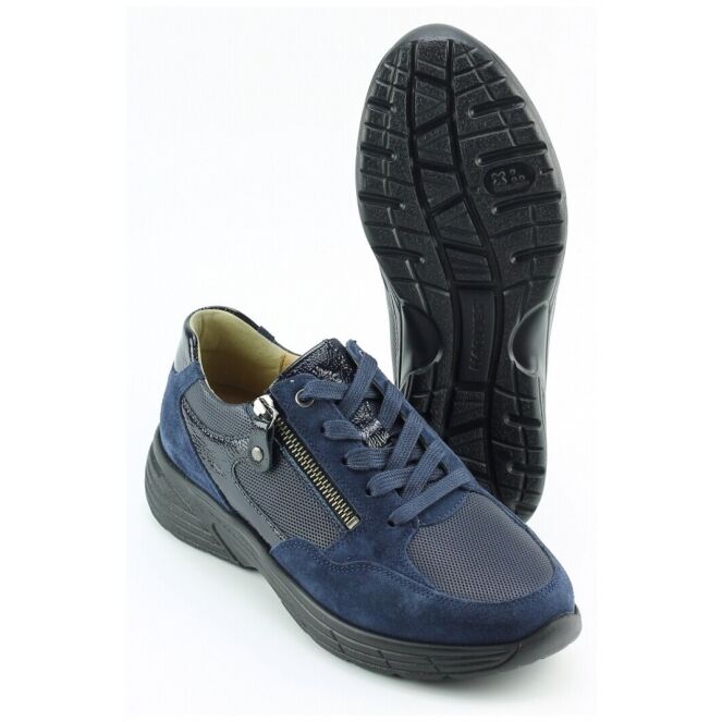 Hartjes Hartjes 162.2602 Blauw 47.47 dunkelblau Hartjes 162.2602 blauw dames veterschoenen  | Theo Jansen Schoenen