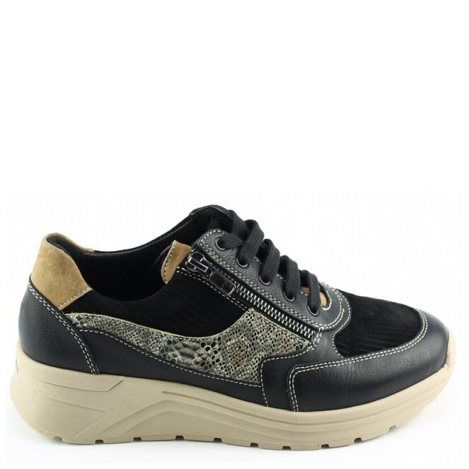 Solidus Solidus 59083 Zwart 01242 schwarz Solidus 59083 zwart dames veterschoenen  | Theo Jansen Schoenen