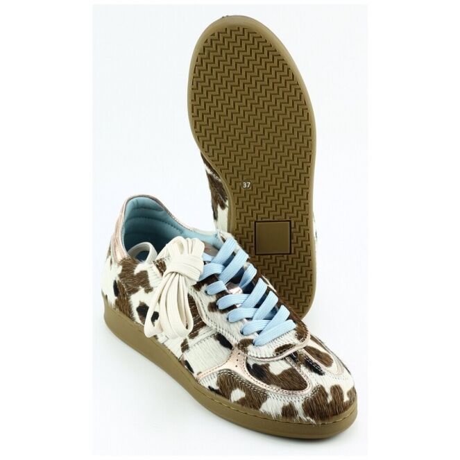 Piedi Nudi Piedi Nudi imola 01.18 Bruin cow rose Piedi Nudi imola 01.18 bruin dames veterschoenen  | Theo Jansen Schoenen