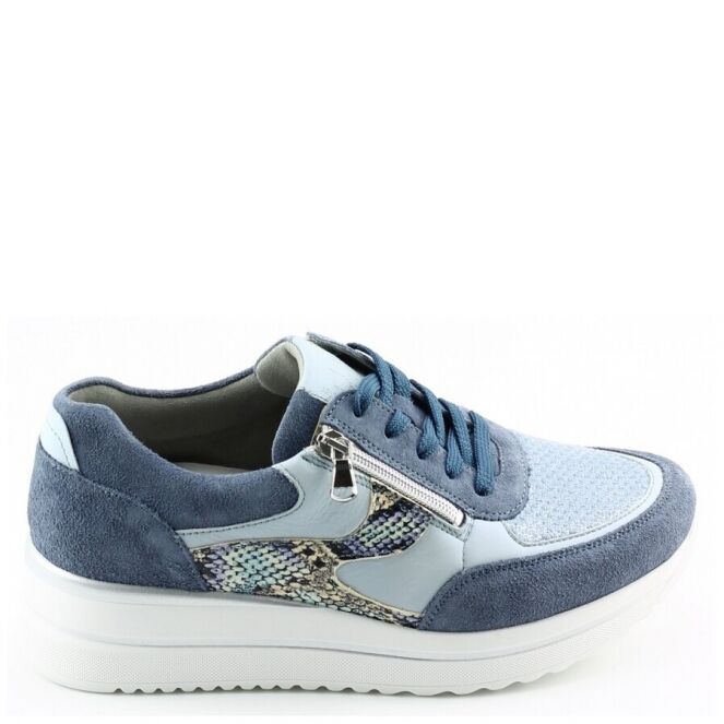 Waldlaufer Waldlaufer 669k01 Blauw 504524 jeans Waldlaufer 669k01 blauw dames veterschoenen | Theo Jansen Schoenen