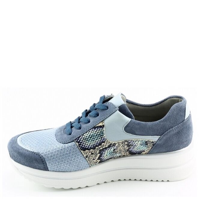 Waldlaufer Waldlaufer 669k01 Blauw 504524 jeans Waldlaufer 669k01 blauw dames veterschoenen | Theo Jansen Schoenen