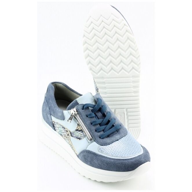 Waldlaufer Waldlaufer 669k01 Blauw 504524 jeans Waldlaufer 669k01 blauw dames veterschoenen | Theo Jansen Schoenen