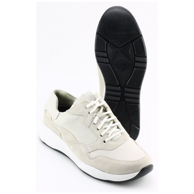 Durea Durea 6317 608 Taupe 2172 AVORIO Durea 6317 608 taupe dames veterschoenen | Theo Jansen Schoenen