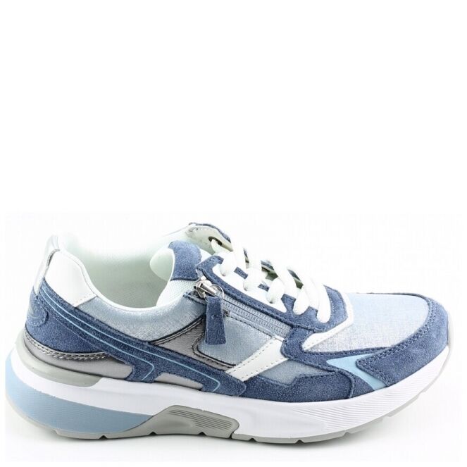 Gabor Gabor 86.848.46 Blauw 46 denim/steel/weiss Gabor 86.848.46 blauw dames veterschoenen | Theo Jansen Schoenen