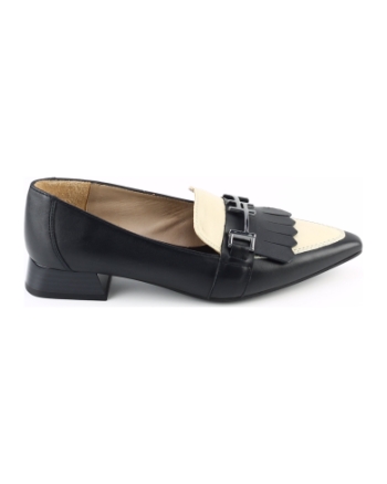 Hispanitas 243573 instappers en loafers zwart combinatie
