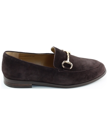 Di Lauro Laure instappers en loafers donkerbruin
