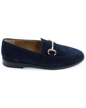 Di Lauro Laure instappers en loafers donkerblauw