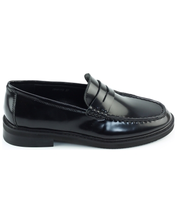 Di Lauro Efisia instappers en loafers zwart