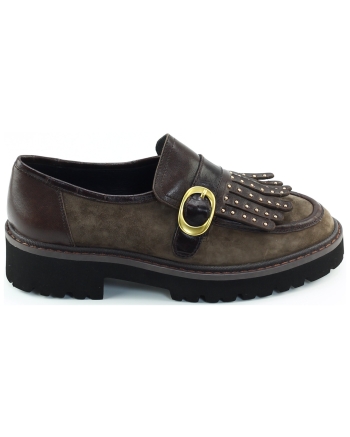 Gioia Annelie instappers en loafers donkerbruin