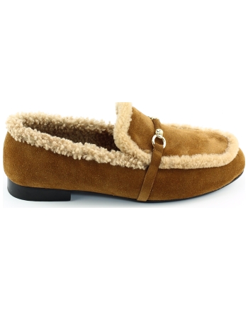 Gioia Aida instappers en loafers cognac