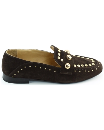 Gioia Aimee instappers en loafers donkerbruin