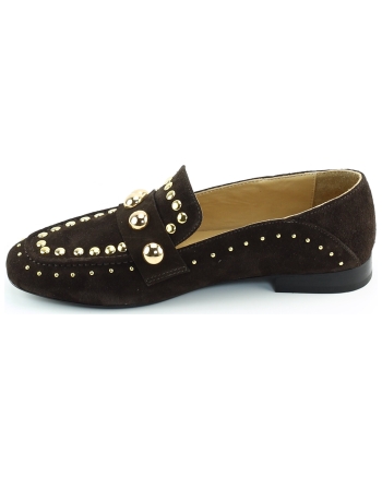 Gioia Aimee instappers en loafers donkerbruin