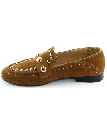 Gioia Aimee instappers en loafers cognac