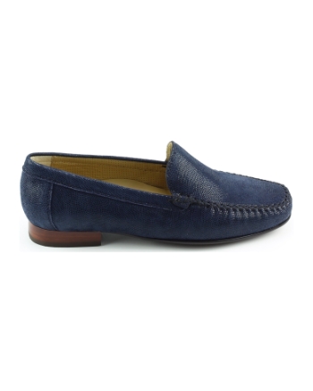 Sioux 67118 instappers en loafers donkerblauw